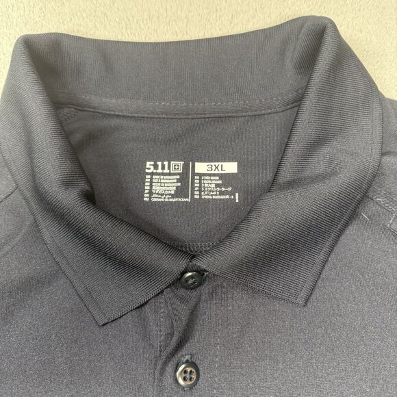 5.11 Tactical Polo Men's 3XL Black Performance Short Sleeve Utility Uniform - Picture 3 of 8